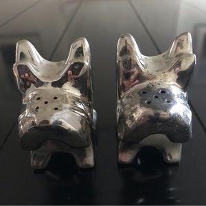 Vintage Metal Scottie Dog S & P Shakers, each 2 3/4” H x 1 1/2” W x 3” D